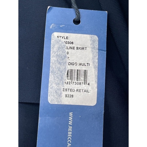 Rebecca Minkoff Madeline Pleated Skirt Striped A-Line Size 10 NWT $228 - Picture 10 of 10